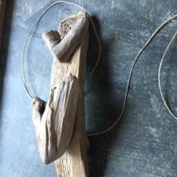 Driftwood Hearts Wall Hanging Assemblage, Natural Found Art, Home Decor, 5Th Wedding Anniversary Gift - thumbnail 2