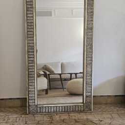 Rectangular Cow Bone Frame Mirror - Handmade Moroccan Wall Bohemian & Luxury Home Decor - thumbnail 3