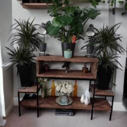 Tv Stand/Shelving Unit - Sleek , Vintage Style Using Reclaimed Scaffold Boards The Phillips - thumbnail 2