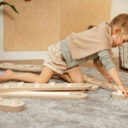 Natural Balance Beam Set 6 Beams, Montessori Board, Double-Sided Path, For Children, , Kids Toy - thumbnail 3