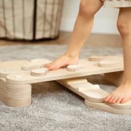 Natural Balance Beam Set 6 Beams, Montessori Board, Double-Sided Path, For Children, , Kids Toy - thumbnail 2