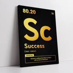 Success Periodic Elements Definition Motivational Inspirational, Framed Canvas Wall Art Poster Print, Home Office & Room Decor, Gift Idea - thumbnail 3