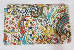 Indian Handmade Floral Kantha Bedspread Multi Size Cotton Blanket - thumbnail 1
