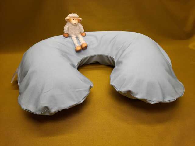 Scottish Wool Neck Pillow Adjustable Organic Cotton Cover, Travel Comfort - image 1