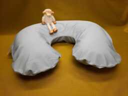 Scottish Wool Neck Pillow Adjustable Organic Cotton Cover, Travel Comfort - thumbnail 1