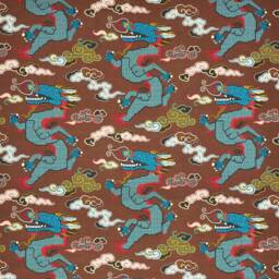 Schumacher - Magical Ming Dragon Brown Fantastical Tibetan Inspired Designer Cushion Cover Handmade Throw Pillow Luxury Home Decor - thumbnail 3