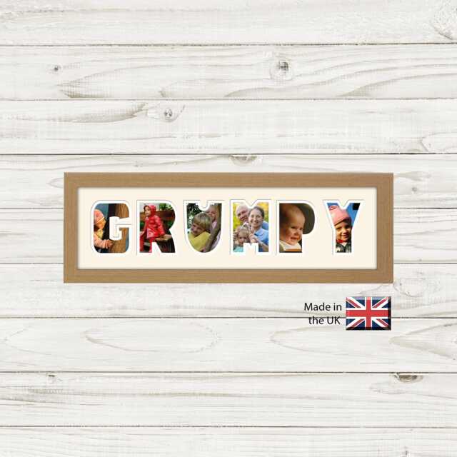 Grumpy Photo Frame Word Name Special Gift Father's Day 1253-Cc By Photos in A Word - image 1