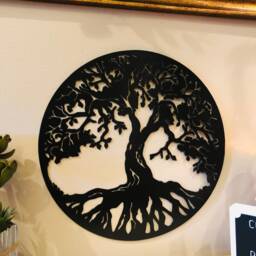 Metal Tree Of Life Wall Art, Rustic Steel Sculpture, Nature Inspired Home Decor - thumbnail 4