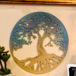 Metal Tree Of Life Wall Art, Rustic Steel Sculpture, Nature Inspired Home Decor - thumbnail 2