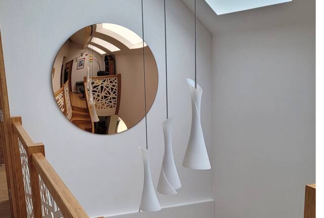 Rose Gold Convex Mirror 80cm - Modern Luxe Wall Decor - image 1