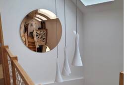 Rose Gold Convex Mirror 80cm - Modern Luxe Wall Decor