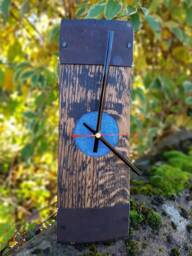 Whisky Barrel Clock With Harris Tweed - Recycled Oak Scotch Whisky Barrel Clock-Freestanding Scottish Handcrafted - thumbnail 1