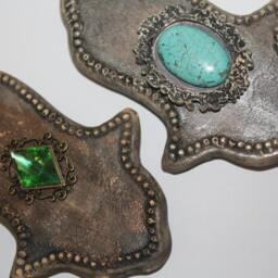 stone Hamsa Wall Hanging With Turquoise Evil Eye Charm - 4x3 - thumbnail 4