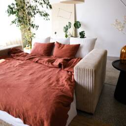 King/Queen Linen Duvet Covers Oeko-Tex Certified European Natural Quilt Custom Sizes With Buttons - thumbnail 3