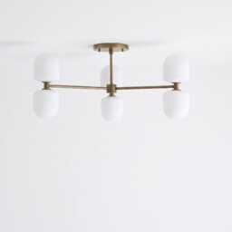 Brass Chandelier, Modern Sputnik Mid-Century Sputnik, Ul Listed, Lm2, No.0128 - thumbnail 2