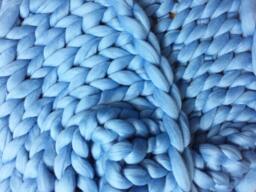 Chunky Knit Blanket . Handmade in The Usa. 100% Merino Wool. Size 34x66 Inches. Available Different Colors Ships 3-5 Business Days