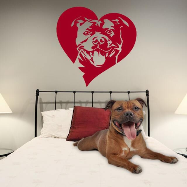 Staffordshire Bull Terrier Vinyl Decal Staffi Dog Wall Sticker - image 1