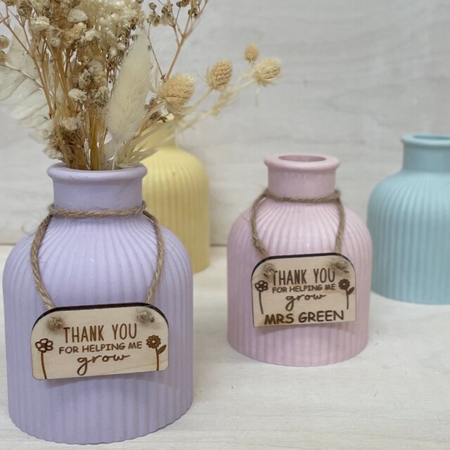 Personalized Teacher Gift, Jesmonite Mini Vase, End Of Term Thank You - image 1