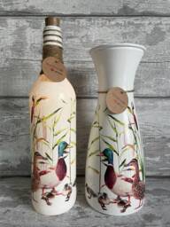 Duck Vase & Light Up Bottle Set, Gifts, Duck Ducklings, Lovers - thumbnail 1