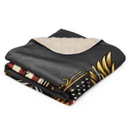 Us Army Veteran Sherpa Blanket Military Service Gift For Him Her - thumbnail 3