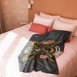 Us Army Veteran Sherpa Blanket Military Service Gift For Him Her - thumbnail 2