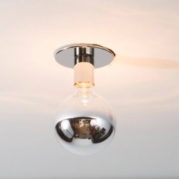 Polished Nickel Flush Mount Light Minimalist Edison Bulb Sconce - Ul Listed Option - thumbnail 4