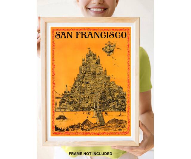 Reprint Of The Vintage Travel Poster To San Francisco - image 1