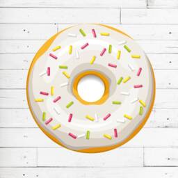 "Dreckspatz?? Doormat ""Donut" - thumbnail 1