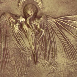 Wall Sculpture Bas Relief Flying Away Angel Gold Or Silver Tile Original Art Piece Home Office Decor Angel Collector Gift Idea Wings - thumbnail 3