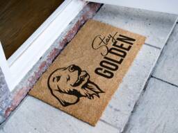stay Golden - Custom Dog Doormat Retriever Mat Lovers Gift For Dogs Porch