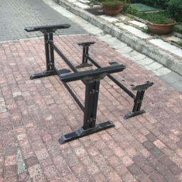 "28"" Metal Table Legs W Extension Bars, Steel Base, Width 24"", Height 26"" - 30" - thumbnail 4