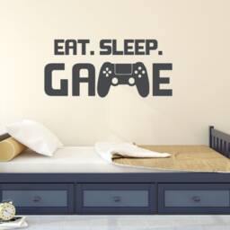 Eat. Sleep. Game - Vinyl Wall Decal -Gaming Decals - thumbnail 2