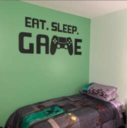 Eat. Sleep. Game - Vinyl Wall Decal -Gaming Decals - thumbnail 1