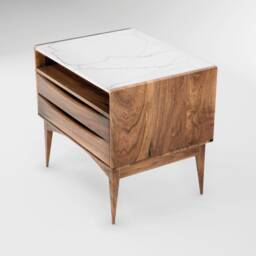 Nightstand With Drawers, Bedside Table, Mid Century Modern Nightstand, Small Table For - thumbnail 2