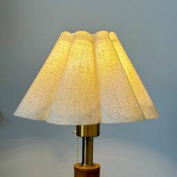 Cream Linen Fabric Pleated Lampshade Petal Shades Warm Lighting For Table Lamps Pendant Light Home Furnishing Lamp Decor - thumbnail 2
