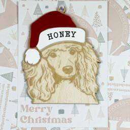 Personalised Pet Christmas Bauble/Ornament With Name - Dog Poodle 029 - thumbnail 3