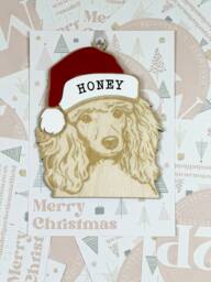 Personalised Pet Christmas Bauble/Ornament With Name - Dog Poodle 029 - thumbnail 1