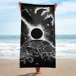 Maturin & The Festival Of Lights Towel Stephen King Inspired Illustration Turtle Enormous Girth Dark Tower God