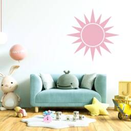 Sun Wall Decal, Sunshine Wall Decal, Nursery Vinyl Sun Decals, Nursery Playroom Decor, Decor - thumbnail 2