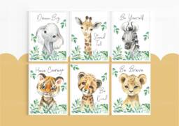 Safari Animal Prints, Nursery Decor, Boys Nursery, Jungle Neutral - thumbnail 1