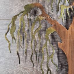 Willow Tree Of Life Metal Wall Art - 9Th Anniversary Gift - thumbnail 3