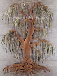 Willow Tree Of Life Metal Wall Art - 9Th Anniversary Gift - thumbnail 1