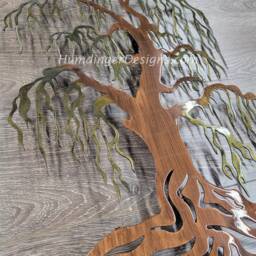 Willow Tree Of Life Metal Wall Art - 9Th Anniversary Gift - thumbnail 2