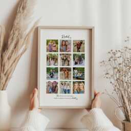 Friend Collage Photo Frame, Personalised Best Picture Print, Gift For Friend, Birthday Gift, Custom With - thumbnail 1