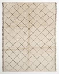 Hand Knotted Beni Ourain Rug Large Beige Moroccan Rug - thumbnail 1