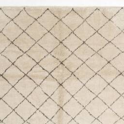 Hand Knotted Beni Ourain Rug Large Beige Moroccan Rug - thumbnail 3