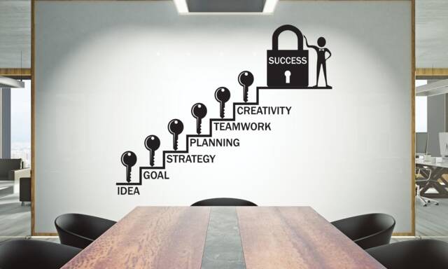 Teamwork Quote Wall Decal Inspirational Office Decor 2420Re - image 1