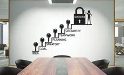 Teamwork Quote Wall Decal Inspirational Office Decor 2420Re - thumbnail 1
