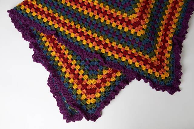 Rainbow Blanket, Striped Sofa Throw, Afghan, Crochet Blanket, Throw Madewithpride - image 1
