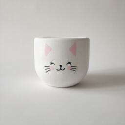 Cat Concrete Succulent Planter, Minimalist Home Decor - thumbnail 3